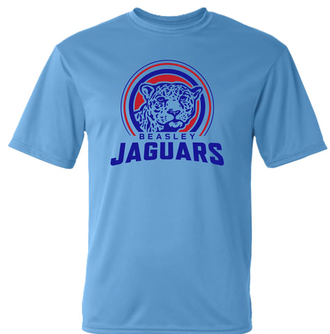 Beasley Elementary JAGUAR Columbia Blue Performance T-shirt