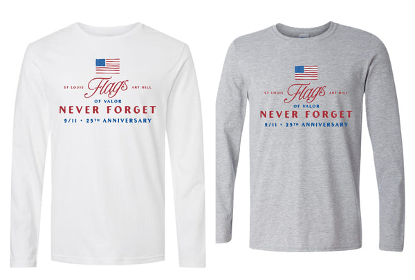 Flags of Valor 2026 Long sleeve t-shirt white or sport grey