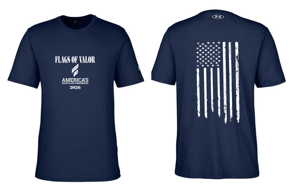 Flags of Valor UNDER ARMOUR 2026 short sleeve t-shirt 2 sides UA 2 locations