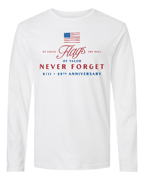 Flags of Valor 2026 Long sleeve t-shirt white or sport grey