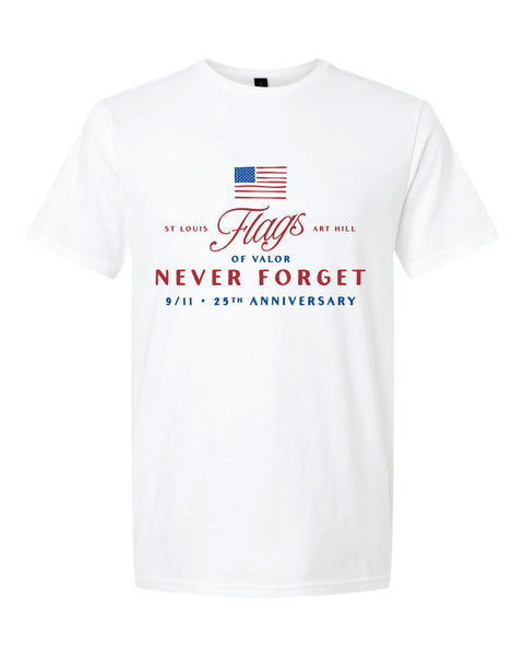 Flags of Valor 2026 short sleeve t-shirt white