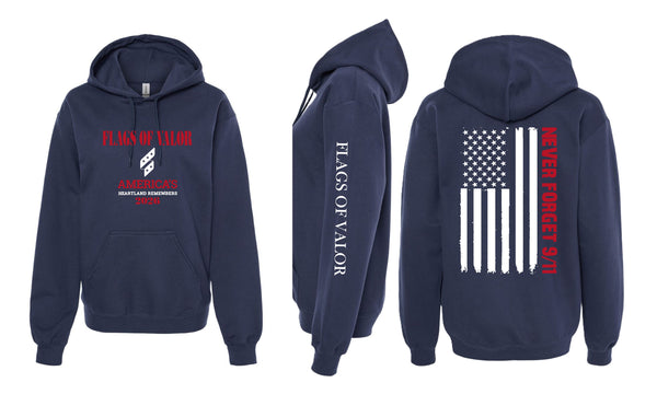 Flags of Valor 2026 Hoodie Gildan UNISEX Soft Style Midweight