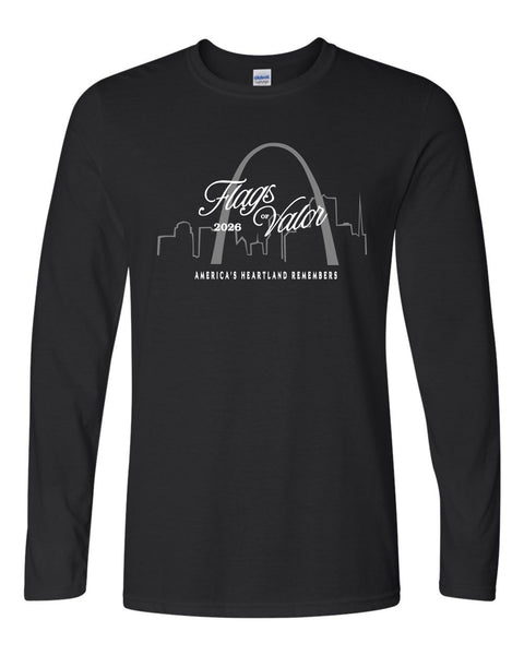 Flags of Valor 2026 Long sleeve t-shirt white or black Arch