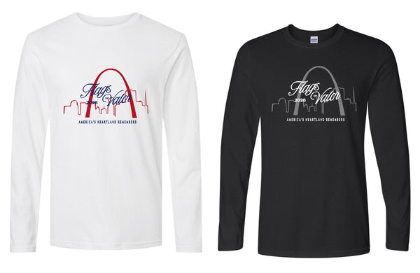 Flags of Valor 2026 Long sleeve t-shirt white or black Arch