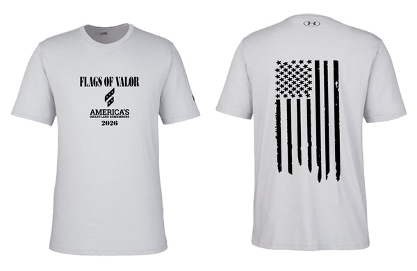 Flags of Valor UNDER ARMOUR 2026 short sleeve t-shirt 2 sides UA 2 locations